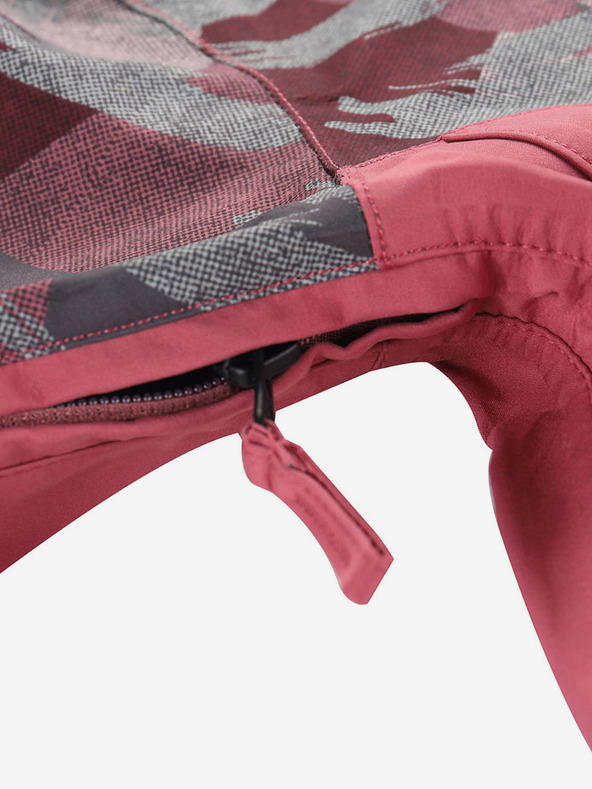 ALPINE PRO Šedo-ružová detská bunda ALPINE PRO GIBBO