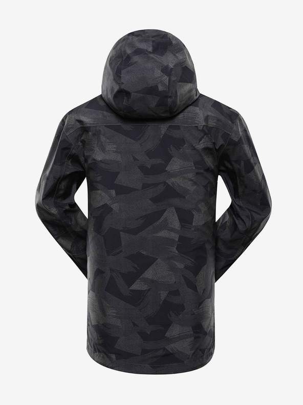 ALPINE PRO Tmavosivá pánska vzorovaná bunda ALPINE PRO GIBB