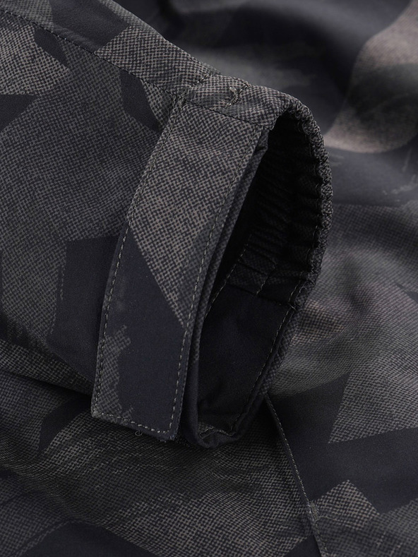 ALPINE PRO Tmavosivá pánska vzorovaná bunda ALPINE PRO GIBB