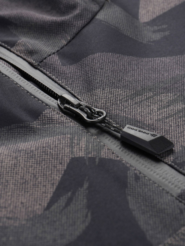 ALPINE PRO Tmavosivá pánska vzorovaná bunda ALPINE PRO GIBB