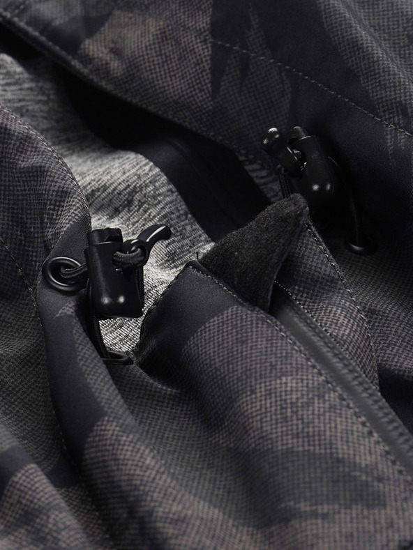 ALPINE PRO Tmavosivá pánska vzorovaná bunda ALPINE PRO GIBB