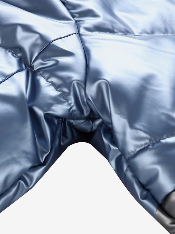 NAX Šedý a modrý dievčenský kabát NAX FEREGO