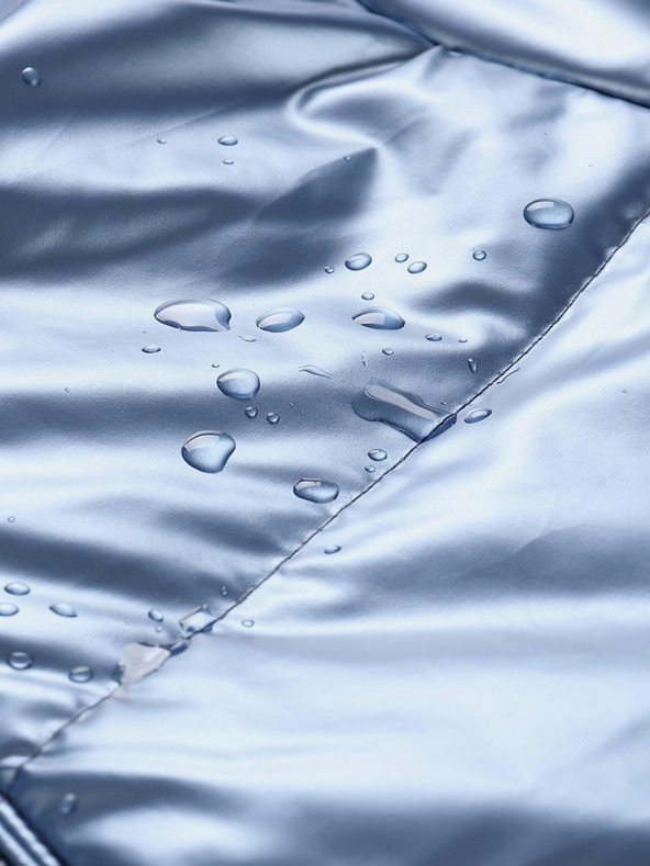 NAX Šedý a modrý dievčenský kabát NAX FEREGO