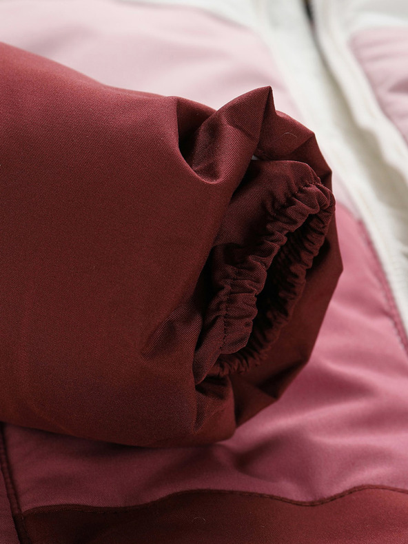 NAX Béžová a ružová detská zimná bunda NAX KEMENO