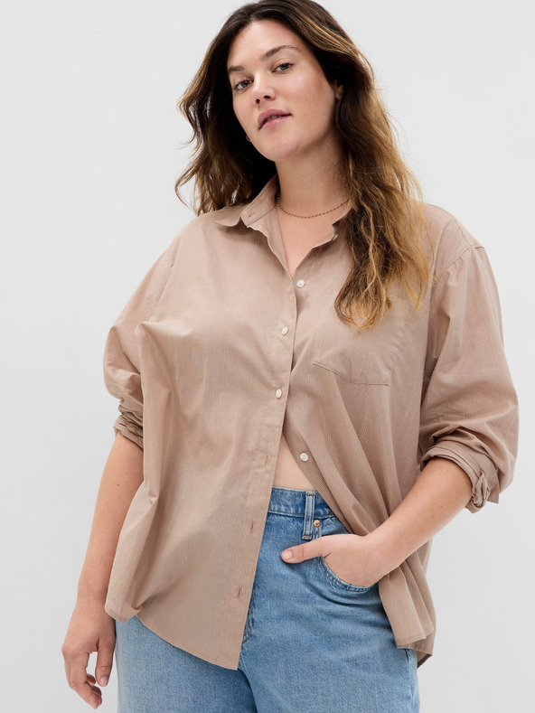 GAP Košeľa s metalickou niťou oversize GAP