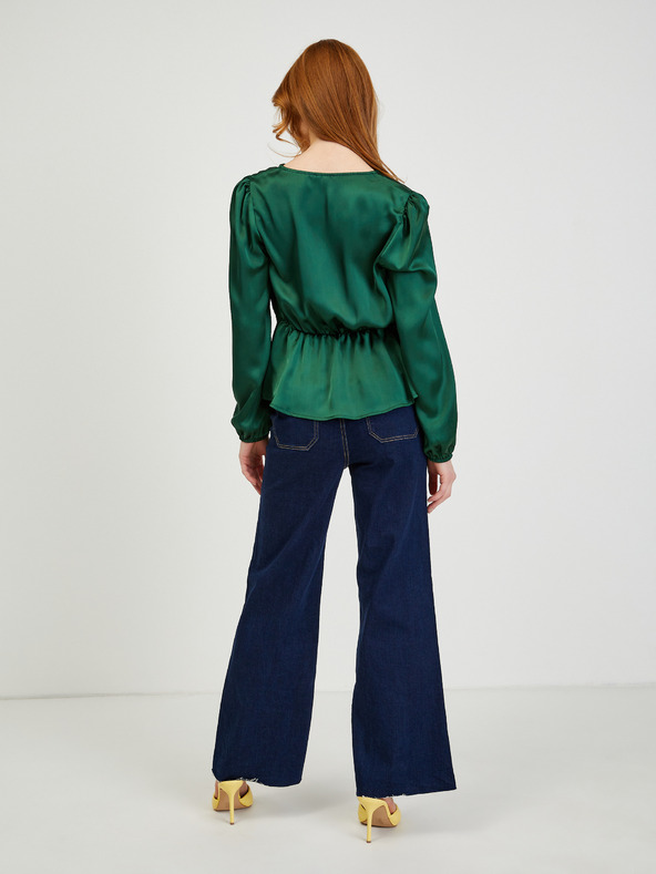 Orsay Zelená dámska saténová blúzka ORSAY