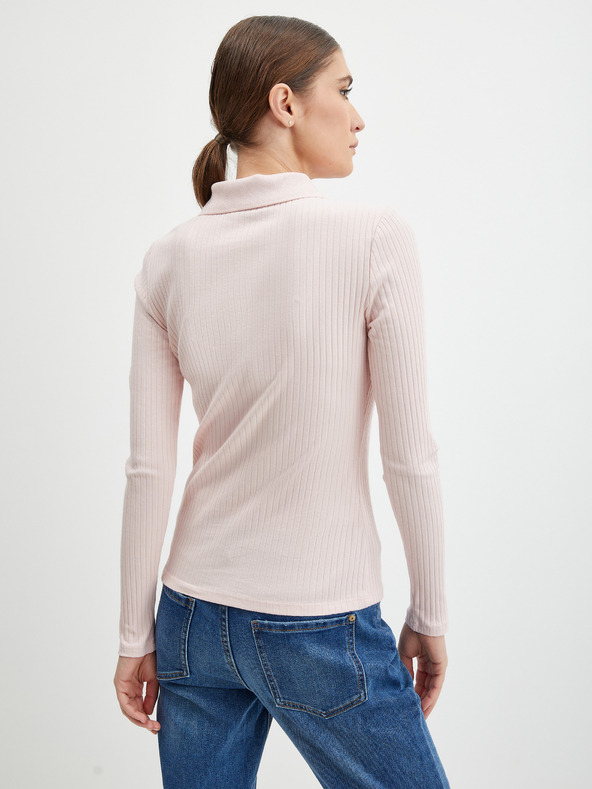 Orsay Marhuľová dámska rebrovaná polokošeľa ORSAY