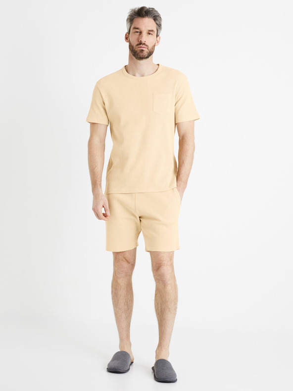 Celio Béžové pánske pyžamo Celio Digaufre