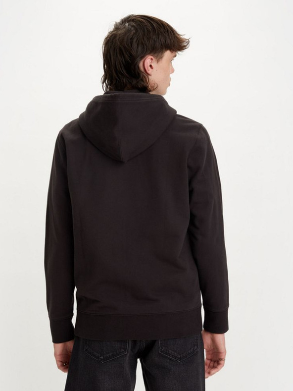 Levi's® Čierna pánska mikina Levi's® New Original Zip Up Hoodie Meteorite