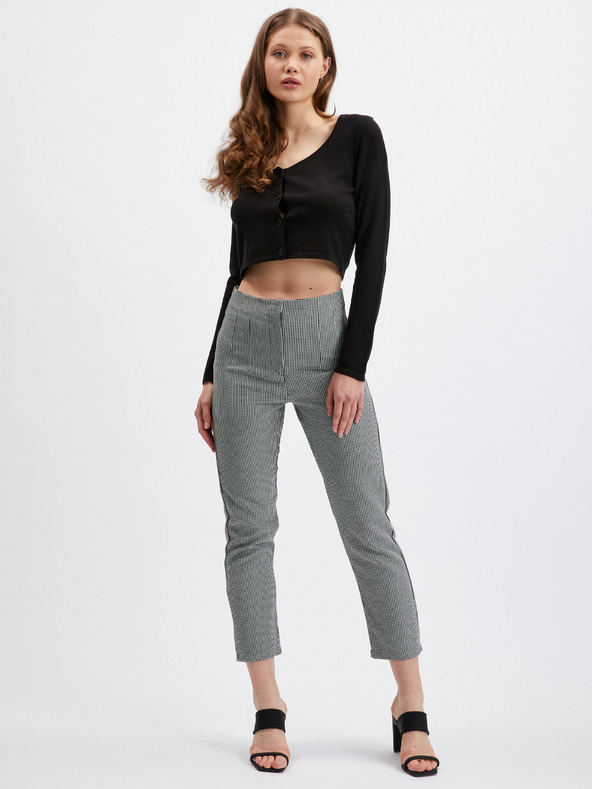 Orsay Čierne dámske vzorované nohavice ORSAY