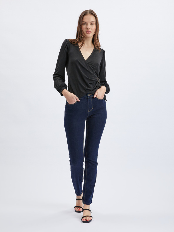 Orsay Čierna dámska zavinovací blúzka ORSAY