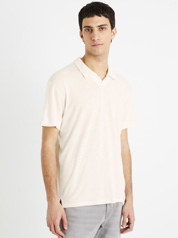 Celio Krémová pánska polokošeľa Celio Deolive