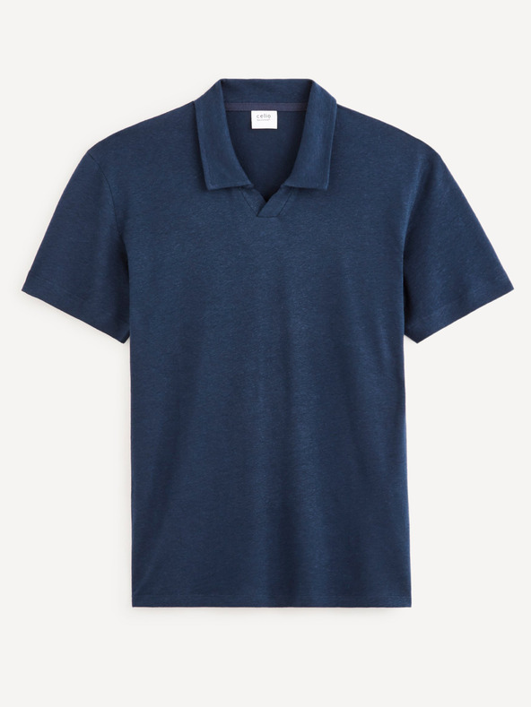 Celio Tmavo modré pánske polo tričko Celio Deolive