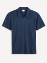 Celio Tmavo modré pánske polo tričko Celio Deolive