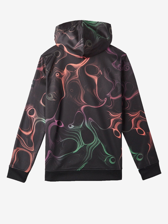 O'Neill Oranžovo-čierna chlapčenská vzorovaná mikina O'Neill RUTILE HOODIE FLEECE