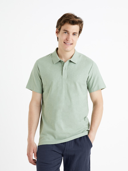 Celio Svetlošedé pánske základné polo tričko Celio Feflame