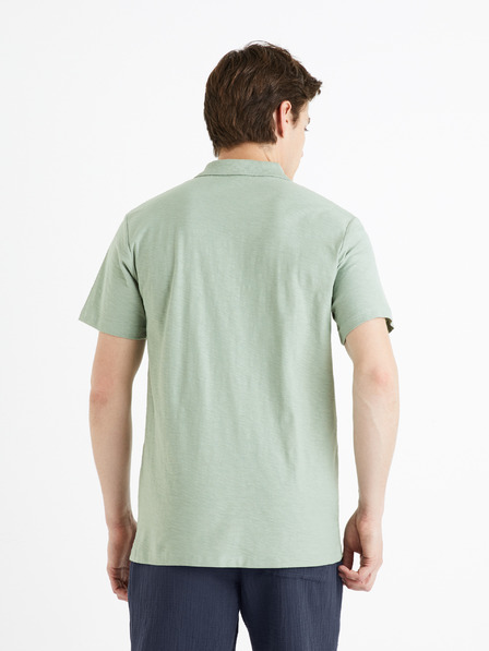 Celio Svetlošedé pánske základné polo tričko Celio Feflame