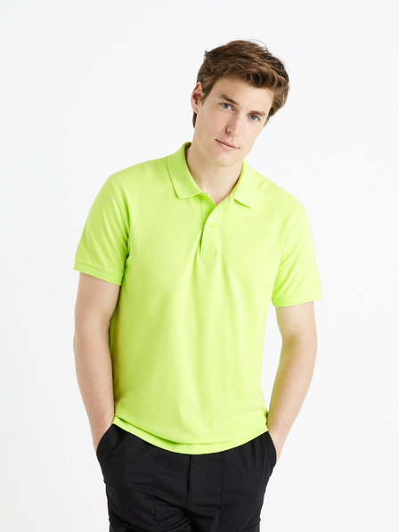 Celio Svetlozelená pánska polokošeľa Celio Teone
