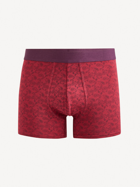Celio Červené pánske vzorované boxerky Celio Fipaisle
