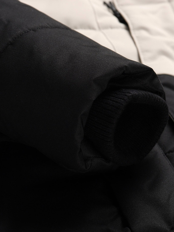 ALPINE PRO Čiernobiela dievčenská zimná bunda ALPINE PRO Egypo