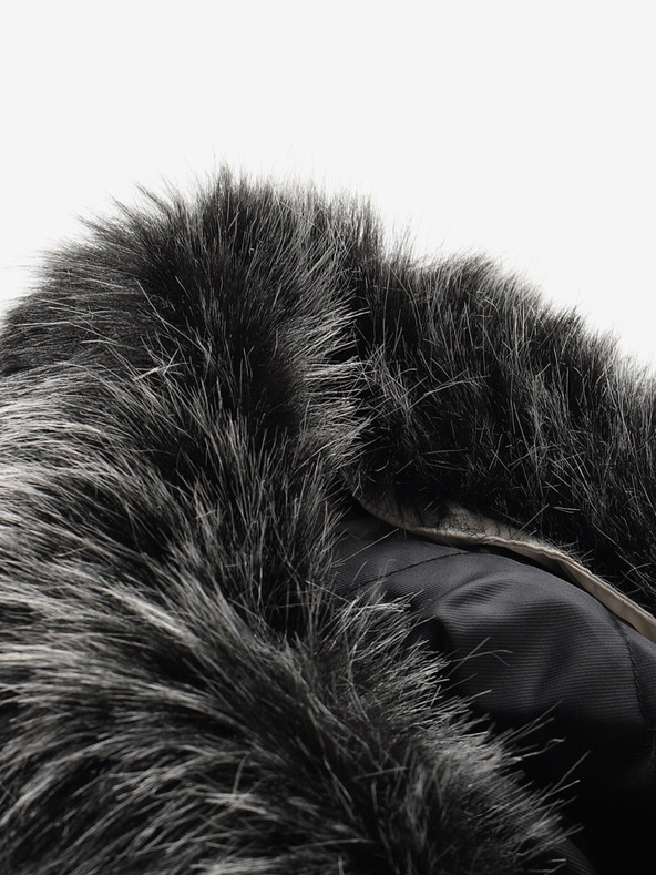 ALPINE PRO Čiernobiela dievčenská zimná bunda ALPINE PRO Egypo