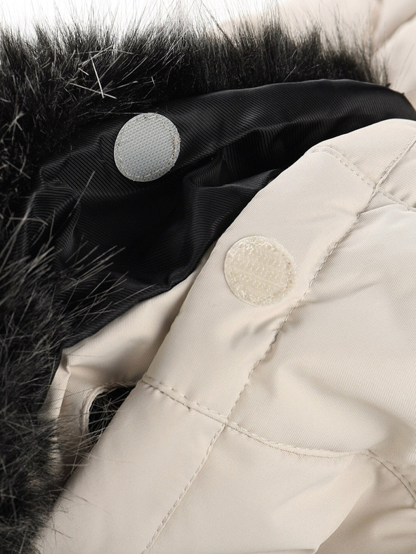 ALPINE PRO Čiernobiela dievčenská zimná bunda ALPINE PRO Egypo