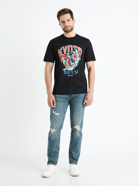 Celio Modré pánske džínsy slim fit Celio Fostroy