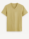 Celio khaki pánske základné tričko Celio Debasev