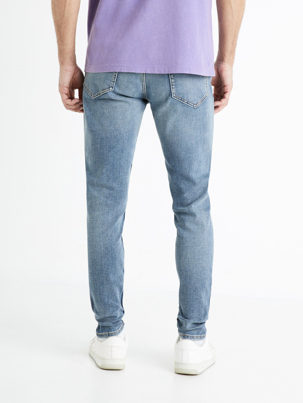 Celio Svetlomodré pánske džínsy skinny fit Celio Foskinny1