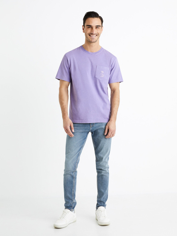 Celio Svetlomodré pánske džínsy skinny fit Celio Foskinny1