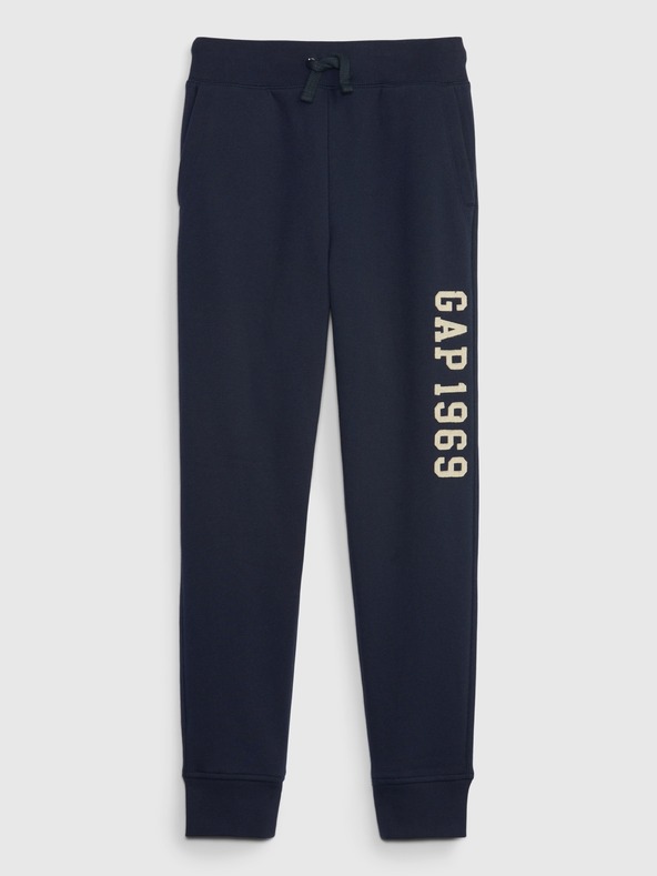 GAP Detské tepláky fleece logo army GAP