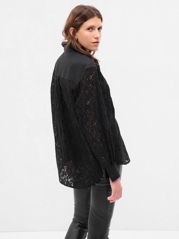 GAP Čipková košeľa oversize GAP