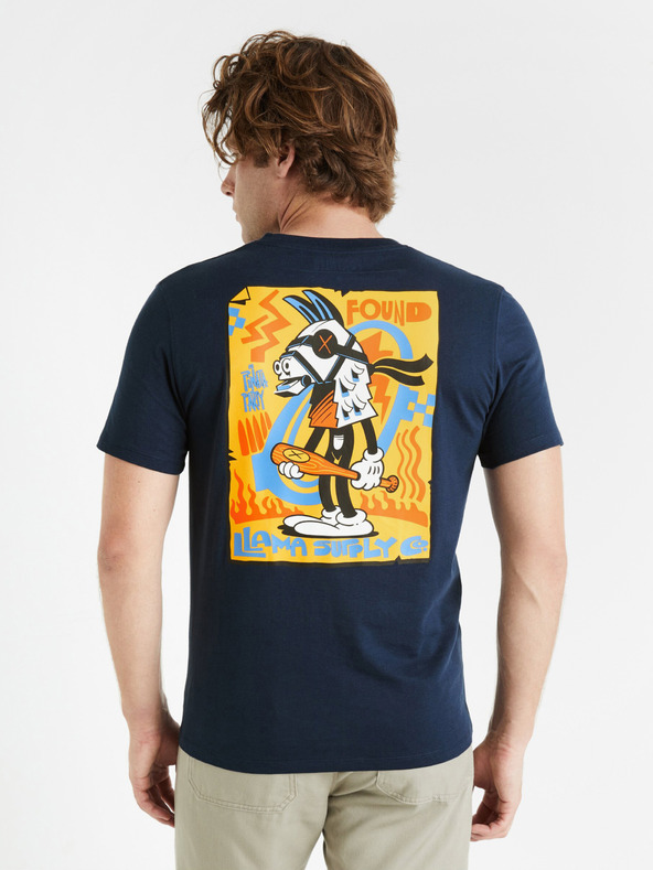 Celio Tmavomodré pánske tričko Celio Fortnite