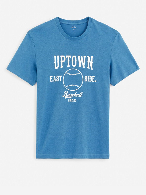 Celio Modré pánske tričko Celio Feklyn