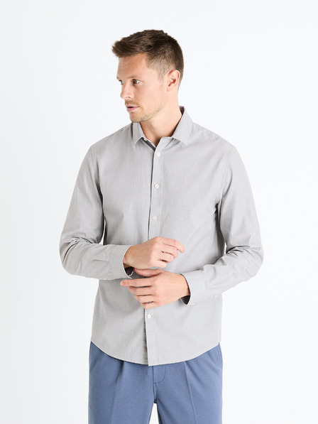 Celio Svetlošedé pánske tričko Celio Fafile