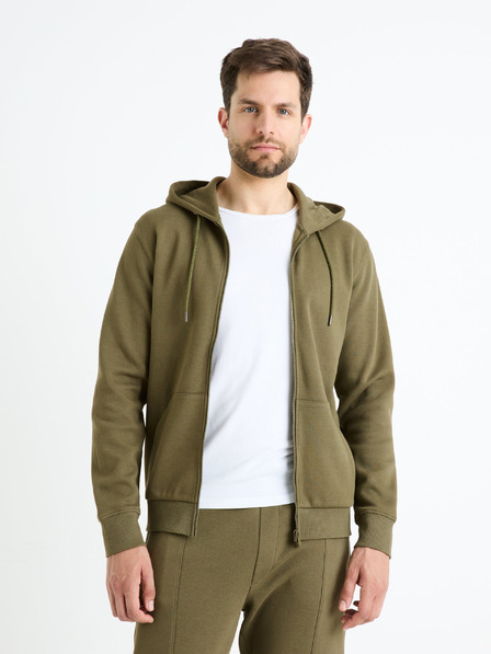 Celio Khaki pánska mikina Celio Fepiquet