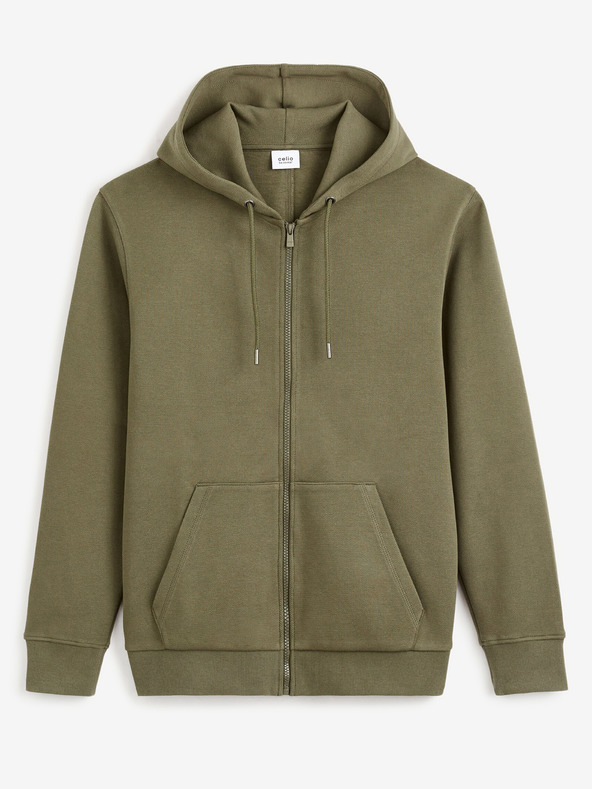 Celio Khaki pánska mikina Celio Fepiquet