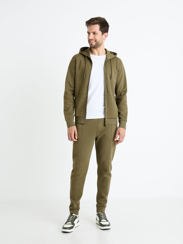 Celio Khaki pánska mikina Celio Fepiquet