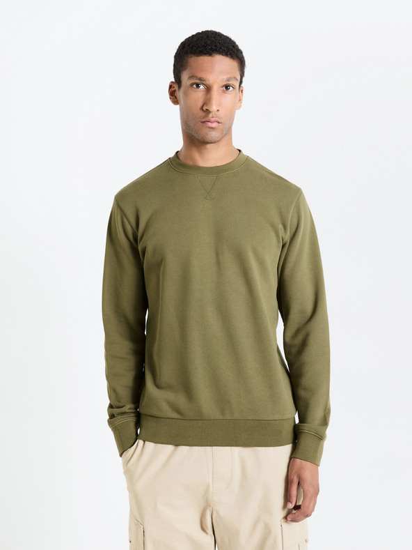 Celio Pánska khaki mikina Celio Feseven