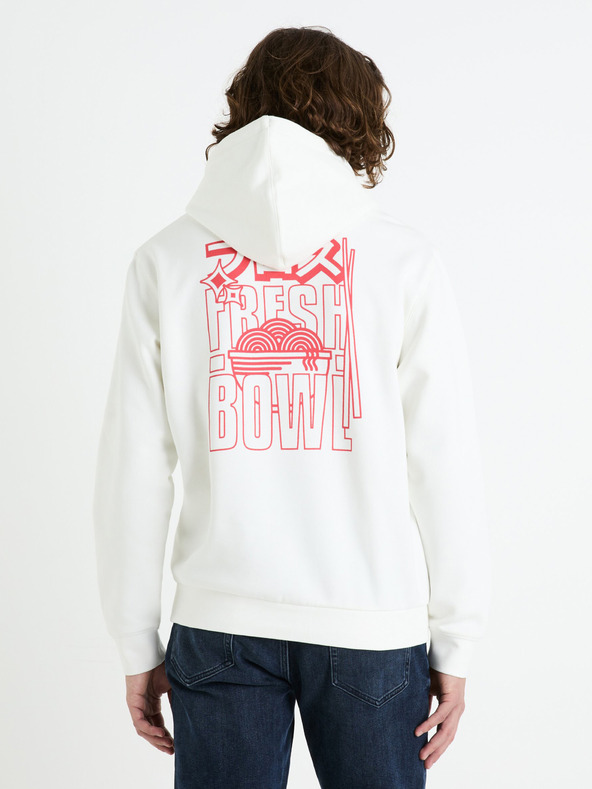 Celio Krémová pánska mikina Celio Fejabowl