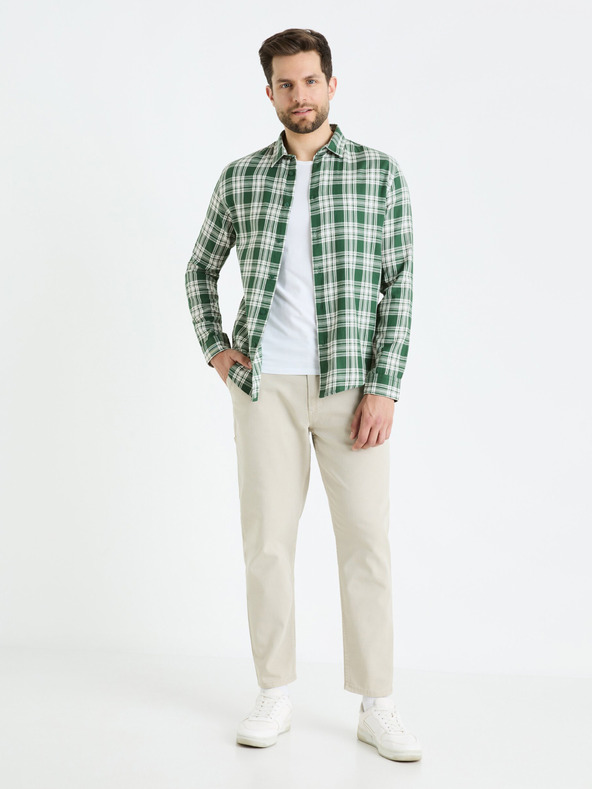Celio Zelená pánska košeľa Celio Fadro