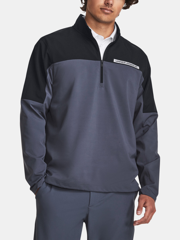 Under Armour Tmavosivá pánska športová bunda Under Armour Windstrike