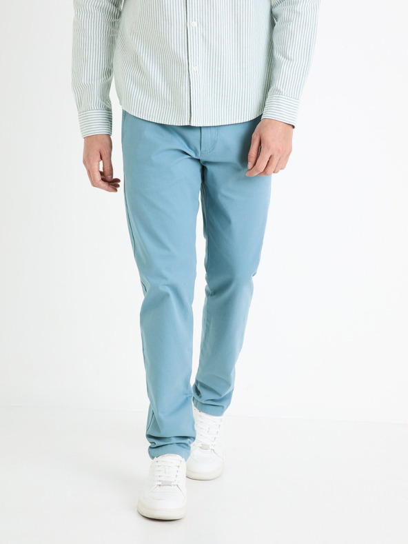 Celio Svetlomodré pánske chino nohavice Celio Tocharles