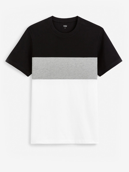 Celio Bielo-čierna pánska košeľa Celio Febloc