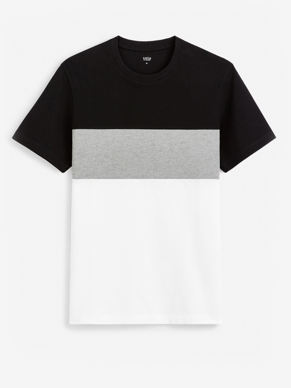 Celio Bielo-čierna pánska košeľa Celio Febloc