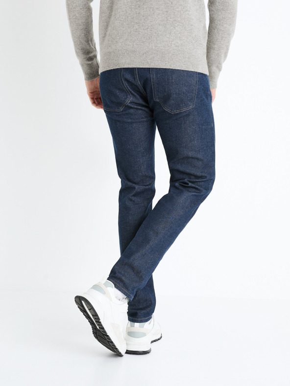 Celio Tmavomodré pánske slim fit džínsy Celio Fotaper