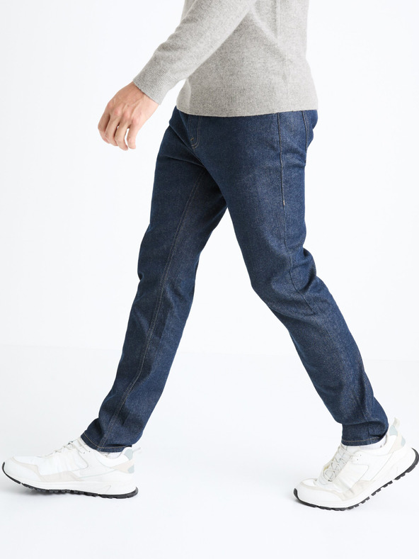 Celio Tmavomodré pánske slim fit džínsy Celio Fotaper