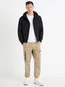 Celio Čierna pánska bunda Celio Fuhoodie2