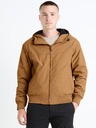 Celio Hnedá pánska bunda Celio Fuhoodie2