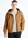 Celio Hnedá pánska bunda Celio Fuhoodie2